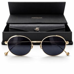 Matsuda Round Gold Sunglasses – Brand New, Full Set